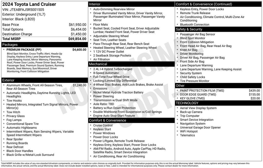 2024 Toyota Land Cruiser LAND CRUISER