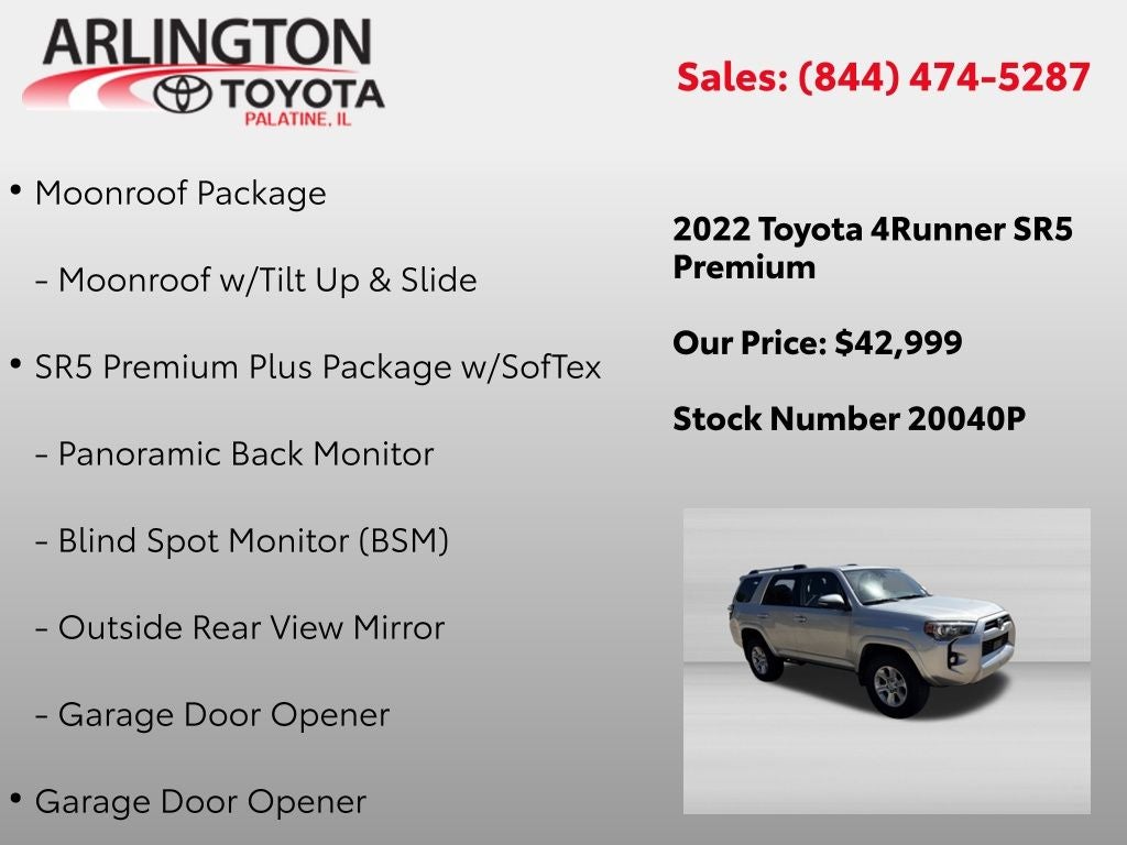 2022 Toyota 4RUNNER SR5 Premium