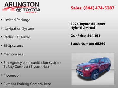 2026 Toyota 4Runner i-FORCE MAX Limited i-FORCE MAX