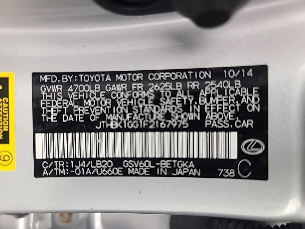 2015 Lexus ES 350 350