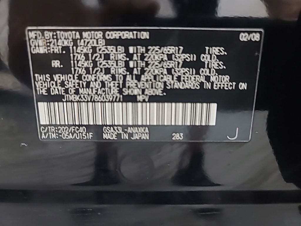 2008 Toyota RAV4 Base