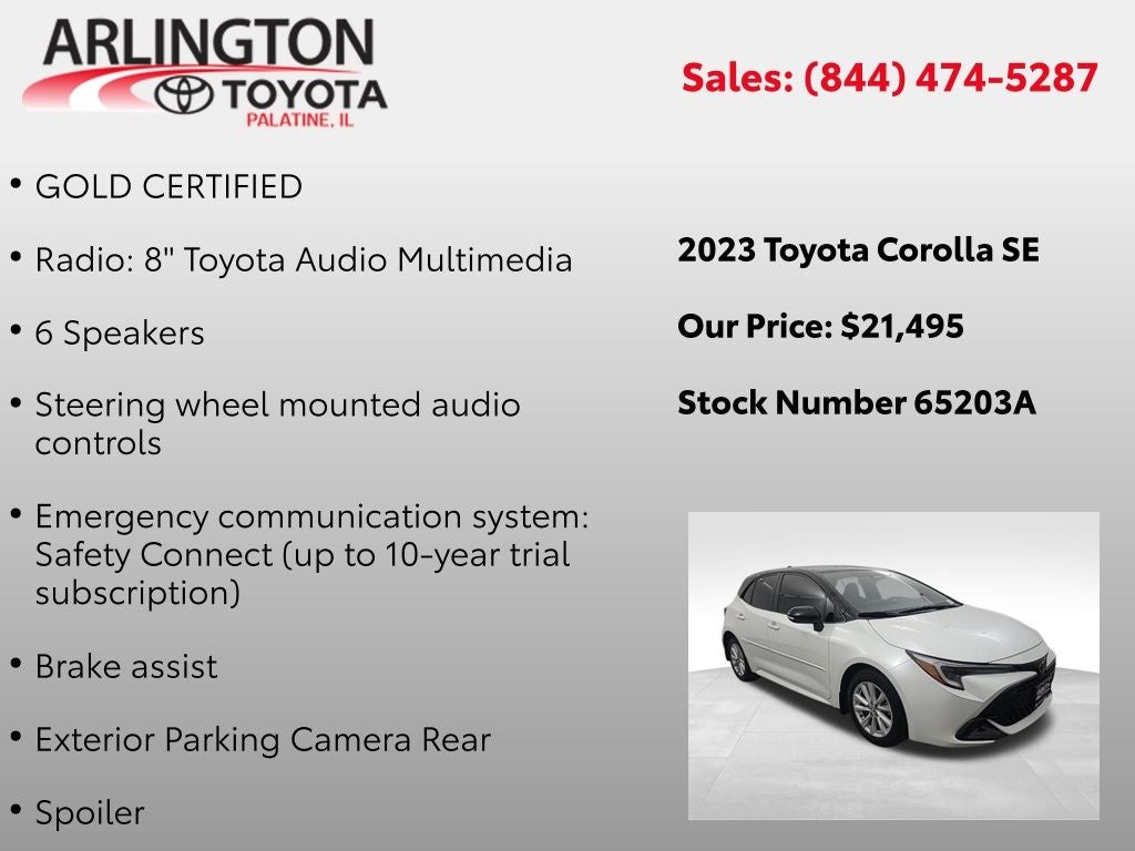 2023 Toyota Corolla Hatchback SE