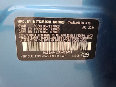 2024 Mitsubishi Mirage ES