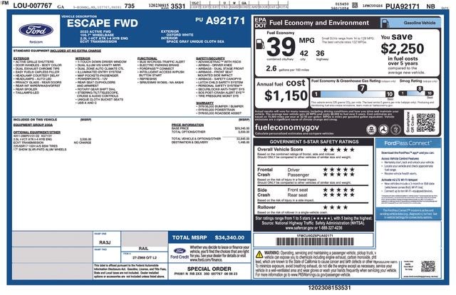 2023 Ford Escape Hybrid Active
