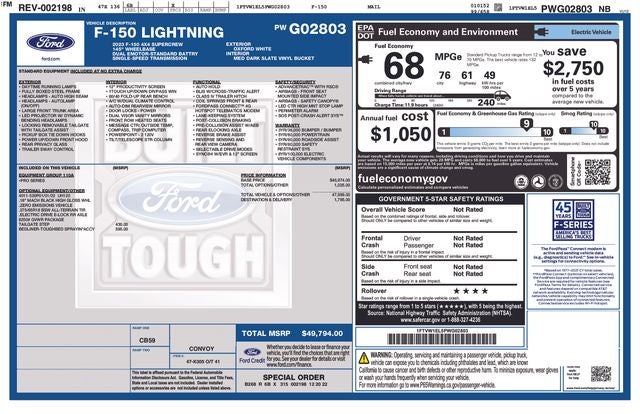 2023 Ford F-150 Lightning Pro