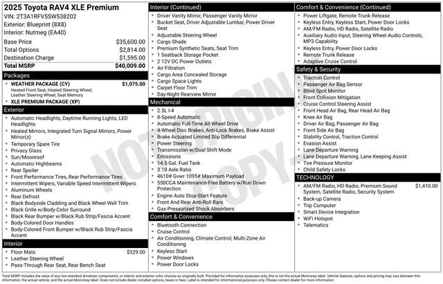 2025 Toyota RAV4 XLE Premium