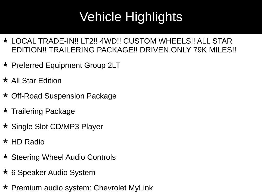 2016 Chevrolet Silverado 1500 LT LT2