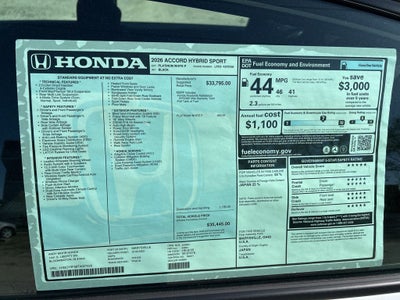 2026 Honda Accord Hybrid Sport