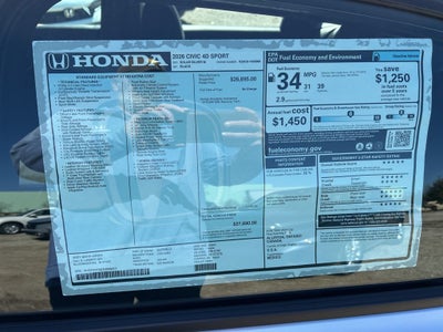 2026 Honda Civic Sport