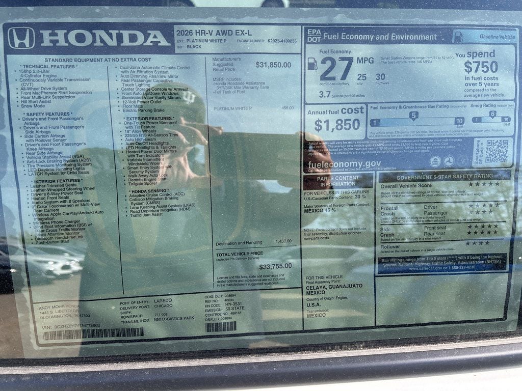 2026 Honda HR-V EX-L
