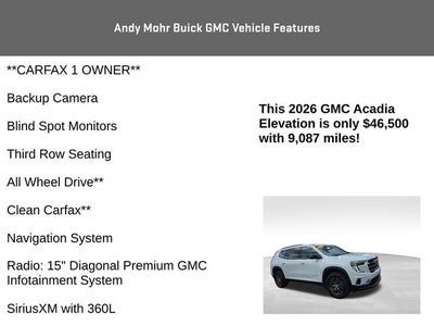 2026 GMC Acadia Elevation