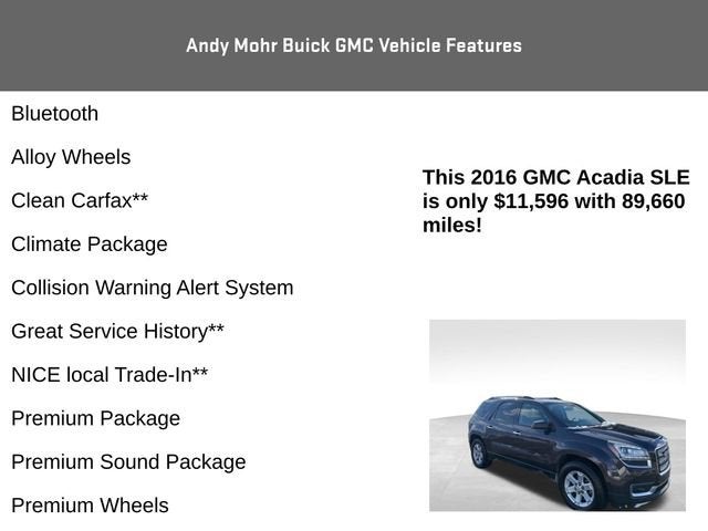 2016 GMC Acadia SLE