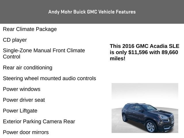 2016 GMC Acadia SLE