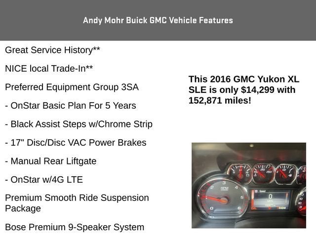 2016 GMC Yukon XL SLE