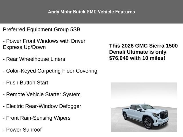 2026 GMC Sierra 1500 Denali Ultimate