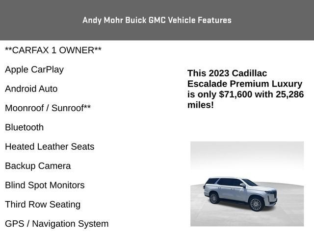 2023 Cadillac Escalade Premium Luxury