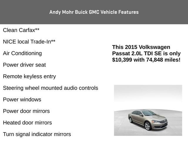 2015 Volkswagen Passat 2.0L TDI SE