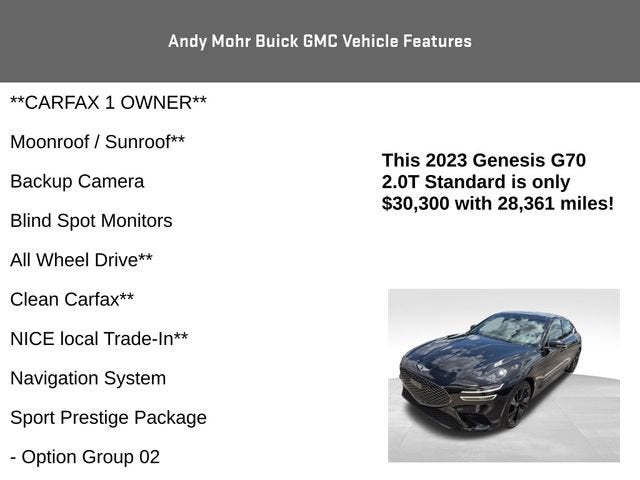 2023 Genesis G70 2.0T