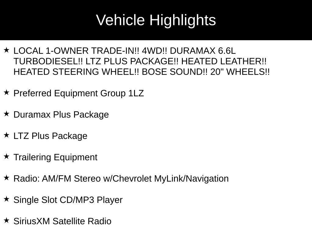 2018 Chevrolet Silverado 2500HD LTZ