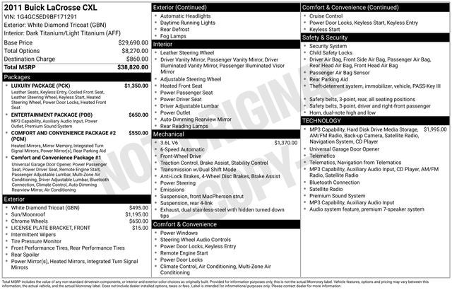 2011 Buick LaCrosse CXL