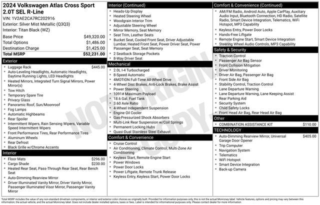 2024 Volkswagen Atlas Cross Sport 2.0T SEL R-Line