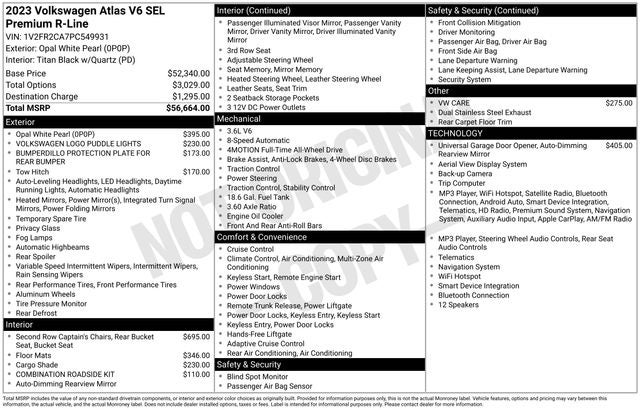 2023 Volkswagen Atlas 3.6L V6 SEL Premium R-Line