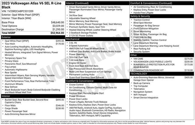 2023 Volkswagen Atlas 3.6L V6 SEL R-Line