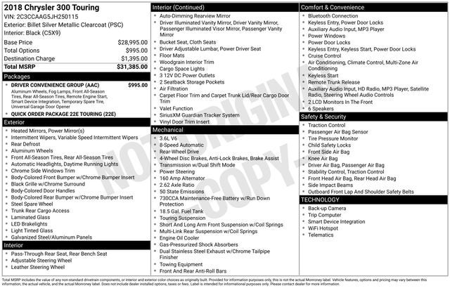 2018 Chrysler 300 Touring