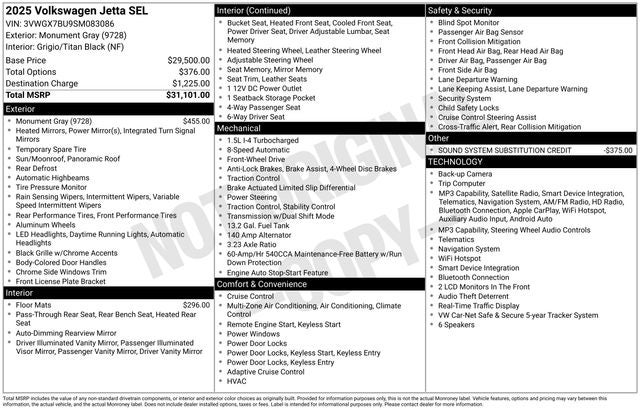 2025 Volkswagen Jetta 1.5T SEL